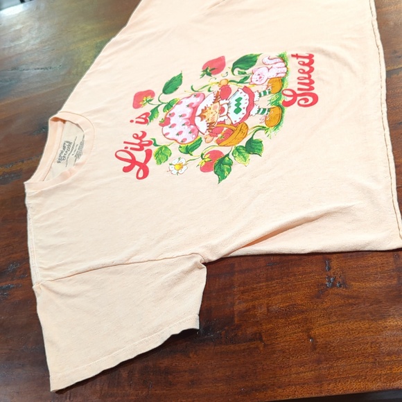 NWOT Strawberry Shortcake Raw Hem Tee T-shirt XL - Picture 7 of 8